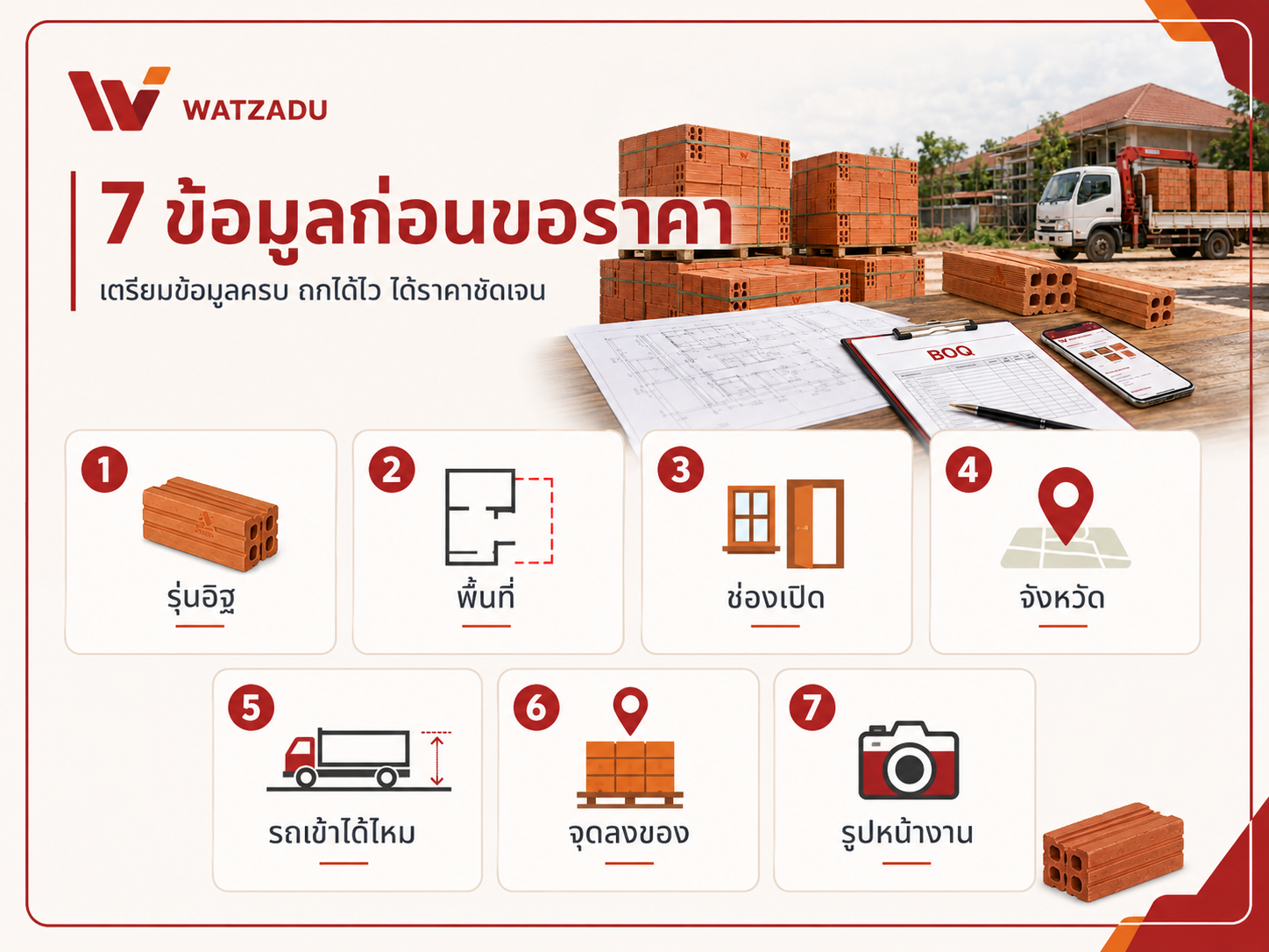 7 ข้อมูลก่อนขอราคาอิฐมอญจำนวนมาก - WATZADU